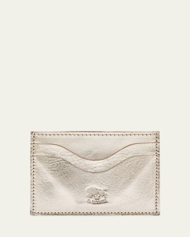 Salina Metallic Leather Card Case
